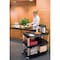 Rubbermaid Commercial 3-Shelf Mobile Utility Cart, Aluminum, 300 lb Load Capacity, 3 Shelves, 40.6" W, 37.8" H RCP409100BK - alternate 2